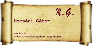 Mocsári Gábor névjegykártya
